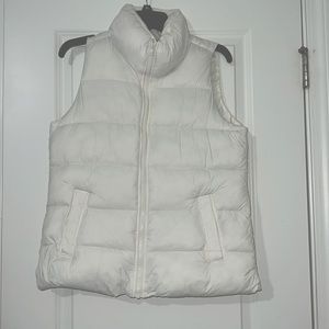 White puffy vest